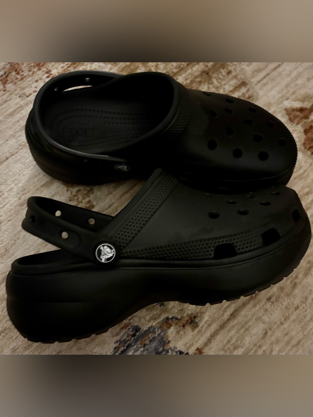 Crocs Black Platform Clogs